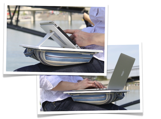 LapTopper - Support Coussin pour Ordinateur Portable et iPad