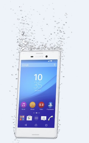 sony xperia m4 aqua plongé dans l'eau