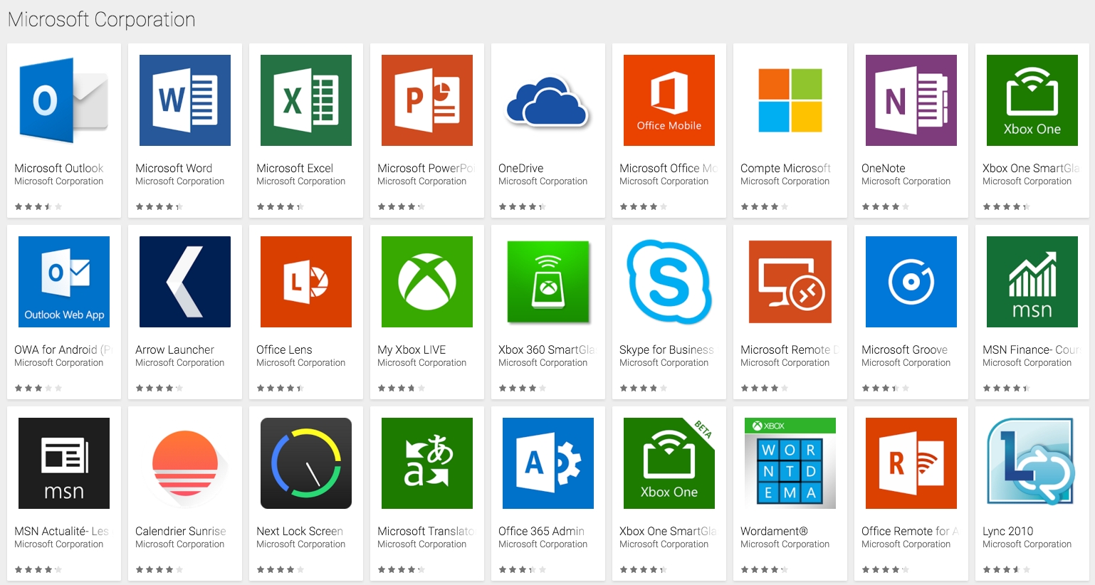 microsoft apps android cov