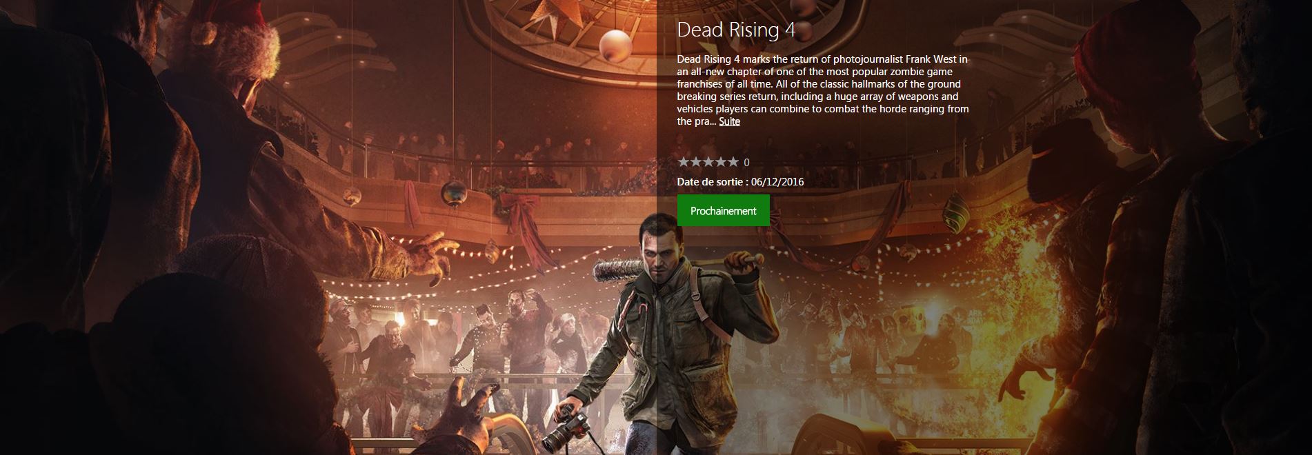 date de sortie dead rising 4