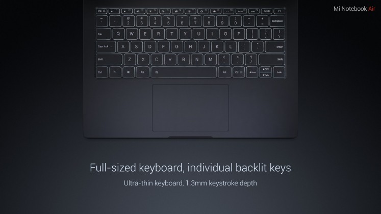 xiaomi clavier 747x420 - Un Notebook de Xiaomi compte bien concurrencer Apple