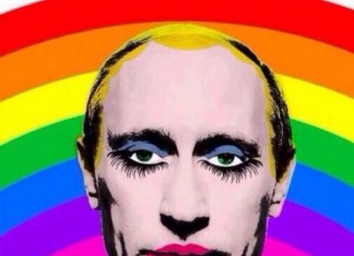 Caricature queer Vladimir Poutine