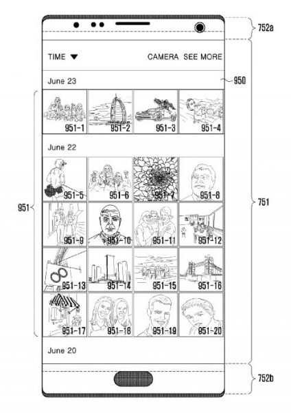 Samsung brevet 424x600 - Samsung veut faire des trous plutôt qu'une encoche comme sur l'iPhone X