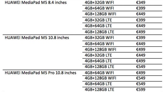 annonce huawei tarif 2 - Huawei annonce 3 tablettes et un ultraportable au MWC