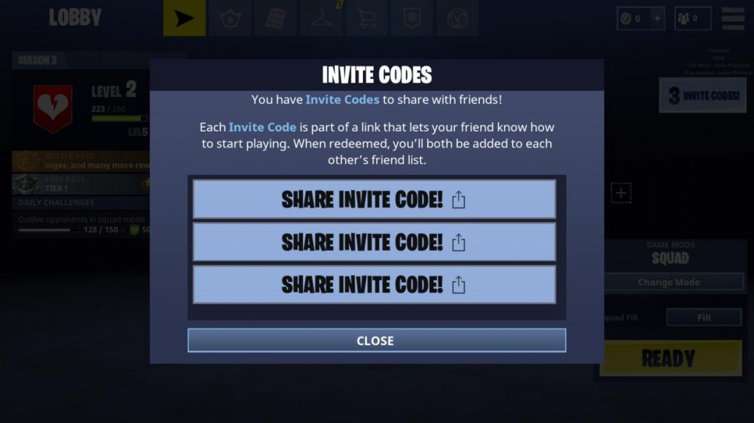 Fortnite Battle Royale : vous pouvez désormais inviter vos amis iOS !