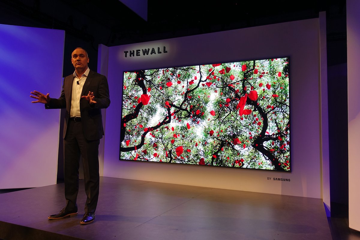 TV MicroLed 4K The Wall de Samsung La première TV MicroLed du monde débarque en 2018 et elle est signée Samsung !