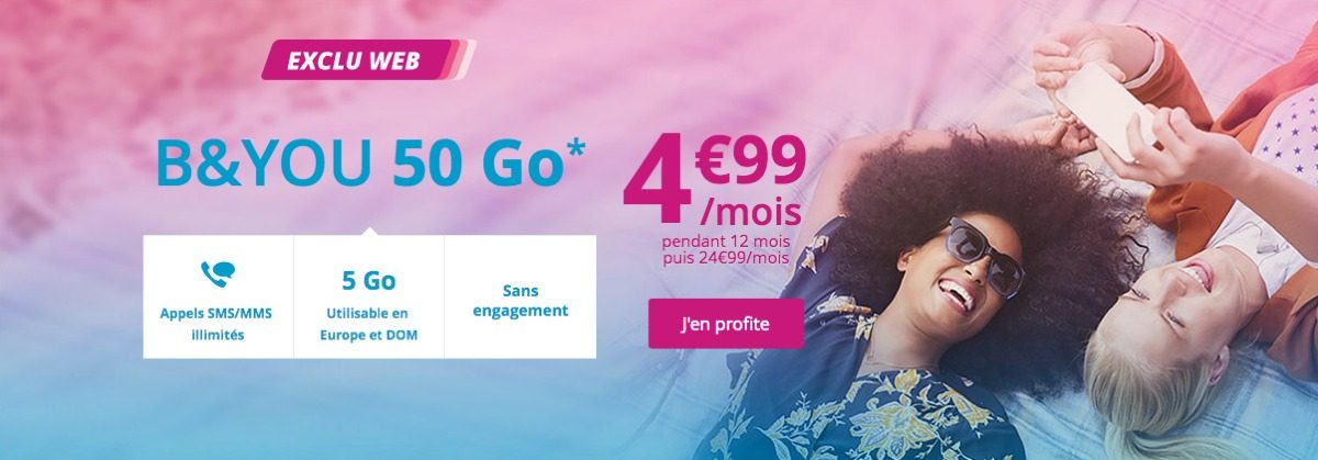 Bouygues Telecom lance aussi une offre mobile à 4,99 €/mois Bouygues Telecom lance aussi une offre mobile à 4,99 €/mois
