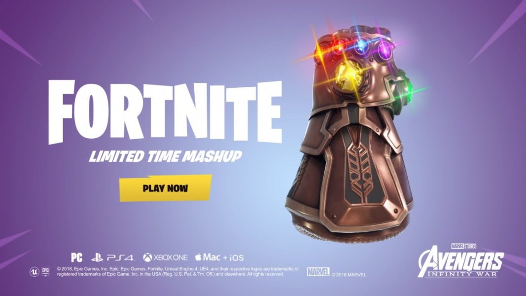 Avengers : Infinite War arrive dans Fortnite Fortnite en crossover avec Avengers : Infinite War
