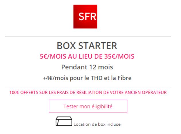 Showroomprivé : grosse promotion sur la box Starter de SFR Showroomprivé : la box Starter de SFR est dispo à partir de 5 euros !