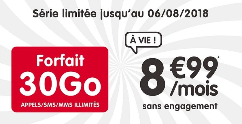 Showroomprivé : NRJ Mobile affiche un forfait 30 Go à 8.99 euros à vie