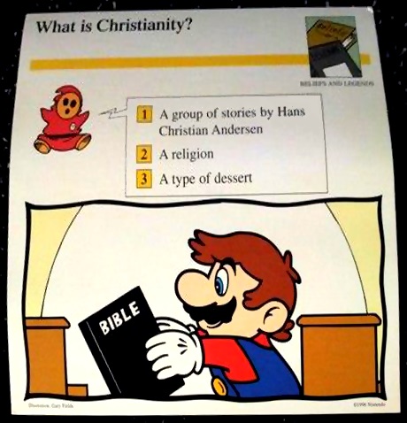 Mario et le Christianisme-Source ResetEra Un produit nous révèle la probable religion de Mario