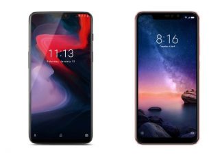 OnePlus 6 et Xiaomi Redmi Note 6 Pro