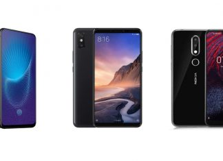 Vivo Nex, Xiaomi Mi Max 3 et Nokia X6