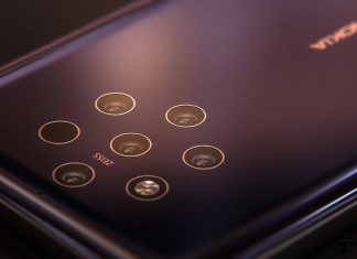 Un rendu du Nokia 9 et de ses 5 capteurs photo