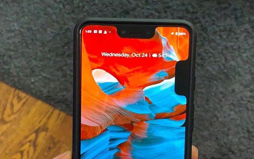 Google Pixel 3 XL : un bug simule une seconde encoche sur le côté latéral droite