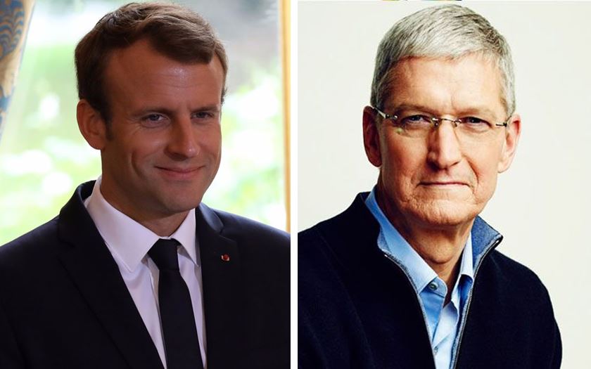 Le Président de la République française et le PDG d'Apple Tim Cook sera reçu par Emmanuel Macron à l’Élysée le 23 octobre prochain