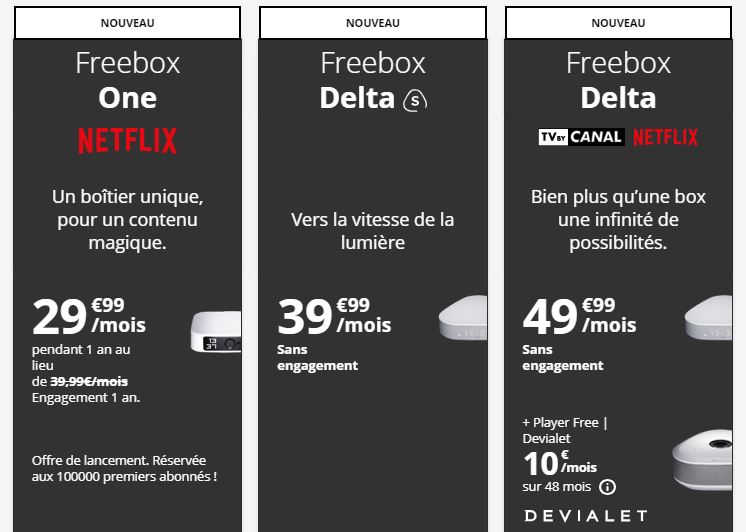 Free dégaine la Freebox Delta S, une box à 40 euros qui abandonne le Player Devialet