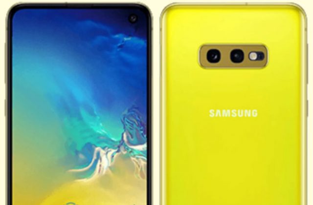 Samsung Galaxy S10E jaune canari Samsung Galaxy S10E jaune canari