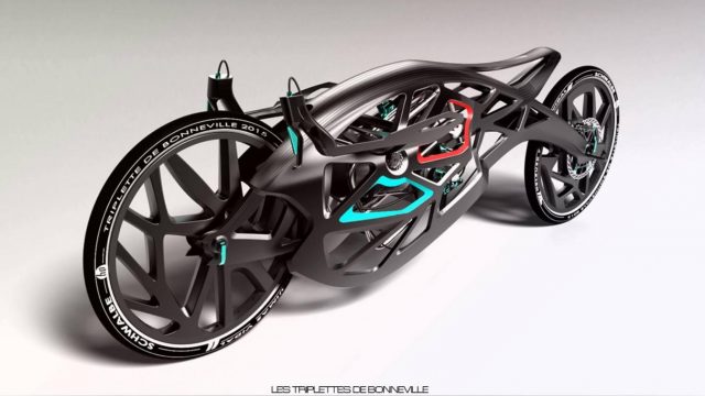 Une moto imprimée en 3D présentée lors du Salon du 2 roues à Lyon