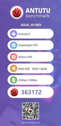 Asus ZenFone 6Z Asus I01WD AnTuTu 204x420 - L'Asus ZenFone 6z fait une entrée remarquée sur AnTuTu et Geekbench avec son Snapdragon 855